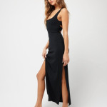 Black bodycon coctail party dress